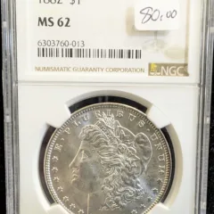 1882 Morgan Dollar NGC MS 62