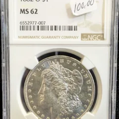 1882 O Morgan Dollar NGC MS 62