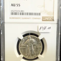 1929 S Standing Liberty Quarter NGC AU 55