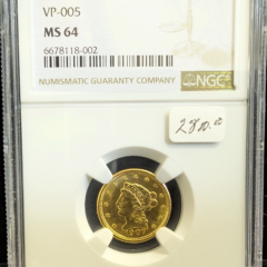 1907/1907 U.S. $2.5 Liberty Head Gold Coin NGC MS 64 VP-005