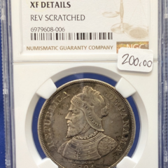 1904 Panama 50 Cent NGC XF Details Reverse Scratched