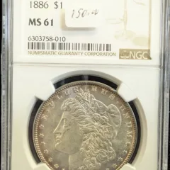 1886 Morgan Dollar NGC MS 61