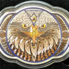 2023 Solomon Islands $5 2 Oz Silver Coin “Eagle of the 6th Chakra” Colorized