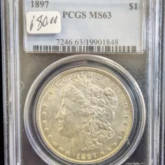 1897 Morgan Dollar PCGS MS 63
