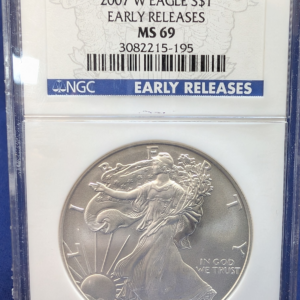 2007 W American Silver Eagle NGC MS 69 Early Releases