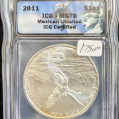 2011 Mexican Libertad 1 Onza ICG MS 70