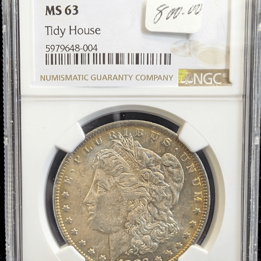 O Morgan Dollar Ngc Ms Tidy House Label Mid America Coins