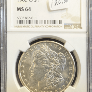 1902 O Morgan Dollar NGC MS 64
