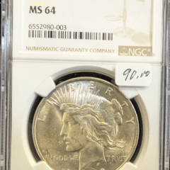 1923 Peace Dollar NGC MS 64