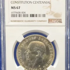 1966 U Sweden S5K Constitution Centennial NGC MS 67