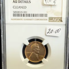 1955 S Wheat Penny NGC Au Details Cleaned Filled 5