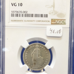 1894A Switzerland 1 Franc NGC VG10