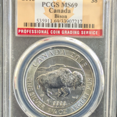 2015 Canada $8 Silver Bison PCGS MS 69