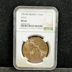 1981 Mo Mexico Gold 1 Onza NGC MS 66