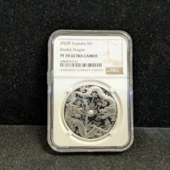 2020 P Australia $1 Silver Double Dragon NGC PF 70 Ultra Cameo