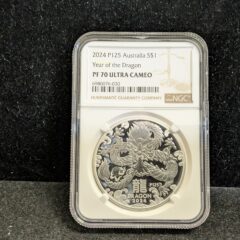 2024 P125 Australia $1 Silver Year of the Dragon NGC PF 70 Ultra Cameo